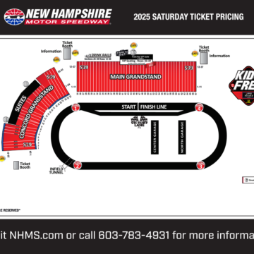 NASCAR Weekend Saturday Seating Chart